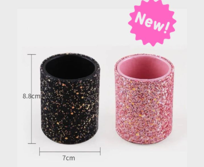 Cilindro organizador con glitter