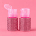 Dispensador de push rosa con cristales