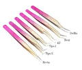 Pinzas glitter rosa con dorado