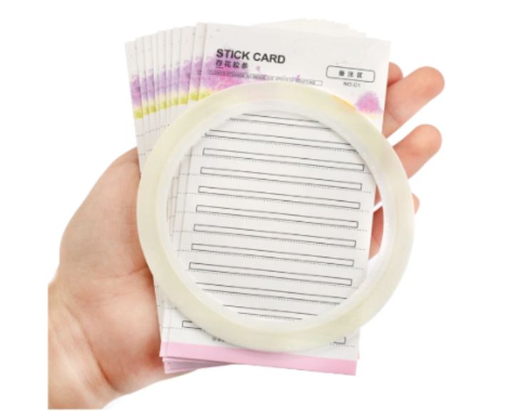 Cinta doble cara con tarjetas